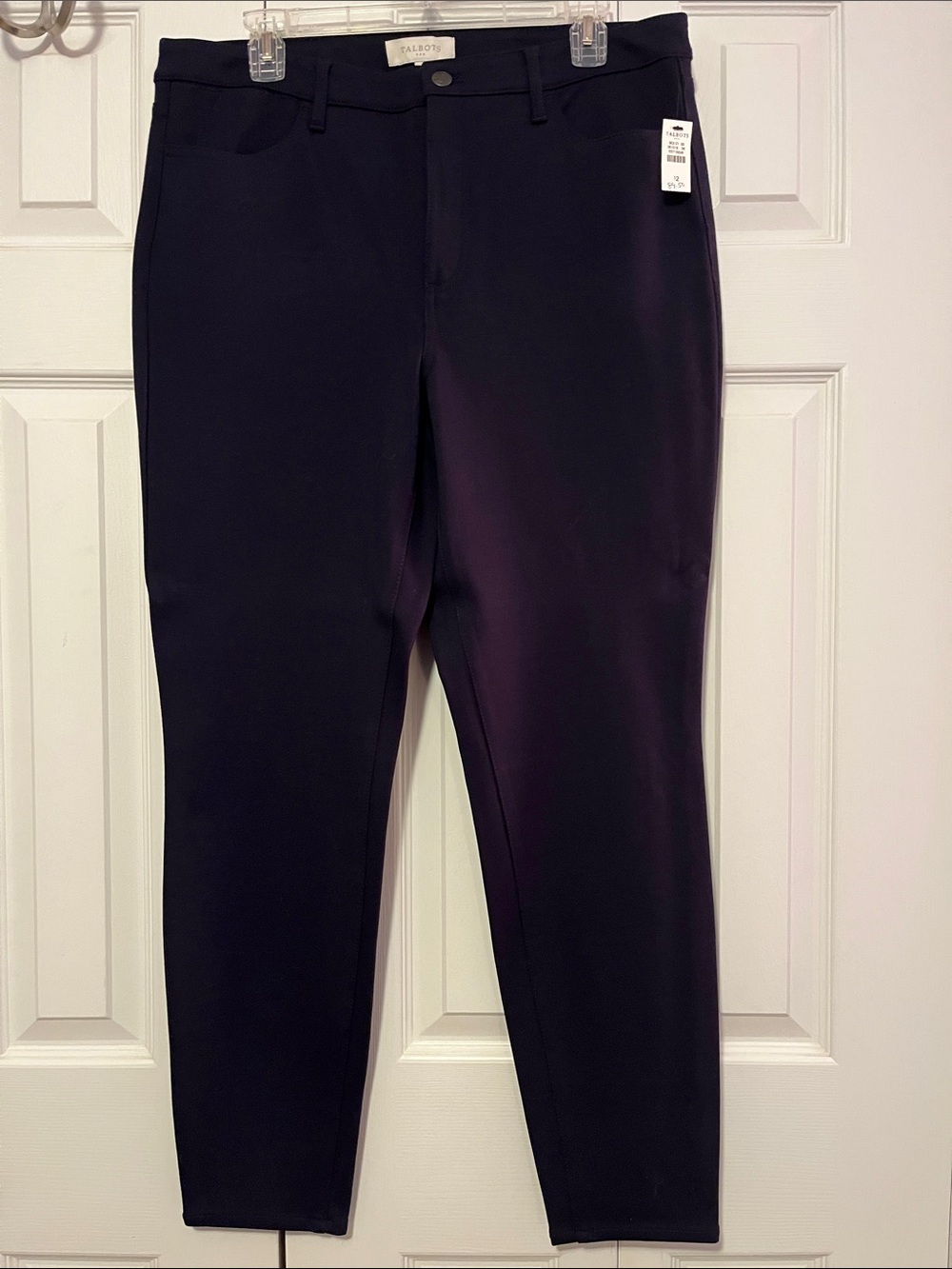 Talbots Slim Straight Dress Pants in Deep Navy